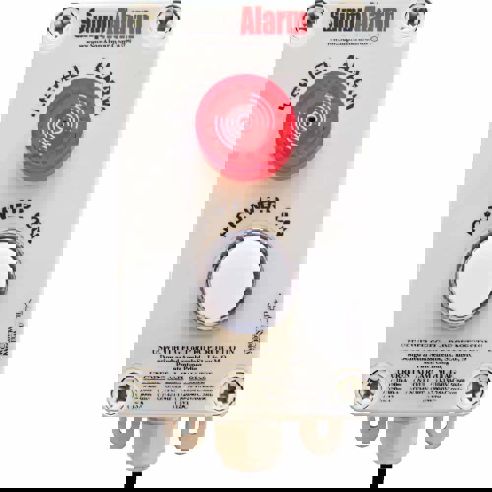 High-Water Alarms; Voltage: 100-120 VAC; Maximum Operating Temperature C: 60.000; Material: Polycarbonate; Alarm Level: White Power Indicator Light; Red warning light; 90DB Horn; For Use With: Sewage; Grinder Pump; Septic Tank; Float Material: Polypropyle